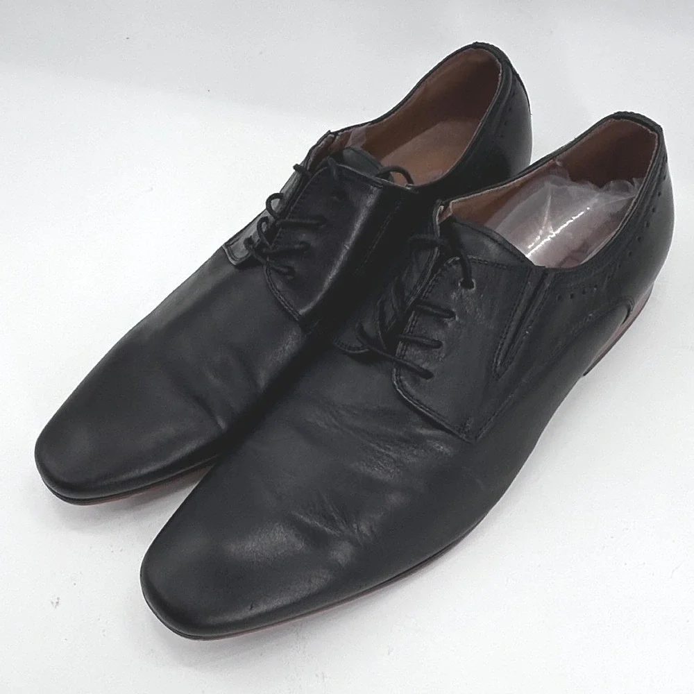ALDO Black Leather Derby Dress Shoes Men's Lace Up Oxford Formal Shoes size 9